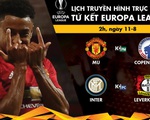 Lịch trực tiếp vòng tứ kết Europa League: Man United, Inter ra sân