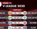 Lịch trực tiếp vòng 12 V-League 2020: Nhiều trận cầu hấp dẫn