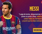 Messi xin lỗi và mong muốn kết thúc mọi tranh cãi ở Barca