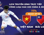 Lịch trực tiếp U23 Việt Nam gặp U23 Đài Loan ở vòng loại U23 châu Á 2022