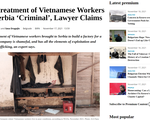 Đang xác minh thông tin lao động Việt tại Serbia bị chủ Trung Quốc bắt nhốt