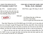 Giả công văn giám đốc Sở GD&ĐT Bình Phước "cho học sinh nghỉ học đến ngày 14-3"