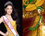 Bản vẽ quốc phục ‘Lá ngọc cành vàng’ tham gia Miss Grand International