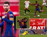 Messi kiến tạo và ghi bàn giúp Barca vượt mặt Real Madrid