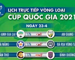 Lịch trực tiếp vòng loại Cúp quốc gia: HAGL, Bình Dương, SLNA thi đấu