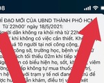 Không có chuyện TP.HCM cấm dân ra khỏi nhà từ 22h đến 5h sáng hôm sau