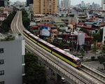 Sáng 1-7, các đoàn tàu metro Nhổn - ga Hà Nội chạy thử nghiệm 8,5km trên cao