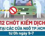 Kích hoạt lại 12 chốt kiểm soát dịch COVID-19 ở cửa ngõ TP.HCM từ 0h ngày 9-7