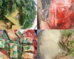 Chùm ngây, chuối xanh, củ cải, cà chua và những món ăn nấu từ phòng trọ ngày cách ly