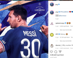 Messi vừa ký hợp đồng, trang Instagram của PSG tăng 4 triệu người theo dõi