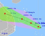 Vùng áp thấp trên Biển Đông tăng cấp, hướng nhanh vào bờ biển Đà Nẵng, Bình Định