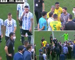 Đá 7 phút, Messi và cầu thủ Argentina ngừng thi đấu để phản đối cảnh sát Brazil