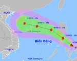 Bão Conson tăng lên cấp 9-10 khi vào Biển Đông