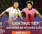 Lịch trực tiếp Giải bóng đá nữ châu Á 2022: Việt Nam - Nhật Bản