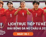 Lịch trực tiếp tuyển nữ Việt Nam gặp Trung Quốc ở Giải bóng đá nữ vô địch châu Á 2022