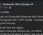 Đường lên đỉnh Olympia nhận sai sót ở câu tiếng Anh trong trận chung kết