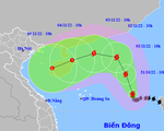 Bão số 7 di chuyển lên phía bắc