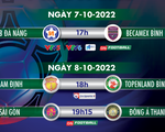 Lịch trực tiếp vòng 18 V-League 2022: HAGL - TP.HCM, Đà Nẵng - Bình Dương