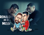 Ronaldo an ủi Messi sau trận thua choáng váng