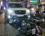 Tài xế ô tô "quét" 10 xe máy trên phố Bạch Mai có nồng độ cồn vượt mức kịch khung