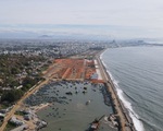 Bộ Công an khảo sát hiện trạng, đo đạc dự án lấn biển tại Bình Thuận