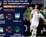 Lịch trực tiếp HAGL gặp Jeonbuk ở AFC Champions League