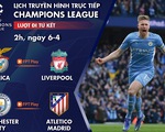 Lịch trực tiếp Champions League: Benfica - Liverpool, Man City - Atletico Madrid