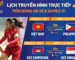 Lịch trực tiếp bóng đá SEA Games 31: Tuyển nữ Việt Nam - Philippines