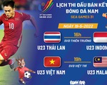 Lịch thi đấu bán kết bóng đá nam SEA Games 31: U23 Thái Lan - Indonesia, Việt Nam - Malaysia