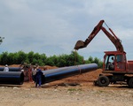 Dừng thi công đường ống xả thải không phép của Nhà máy bột giấy VNT19