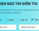 Mời thí sinh đăng ký nhận báo điểm thi tốt nghiệp THPT 2022