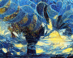 Nếu Van Gogh sai AI vẽ tranh rồi chép lại...