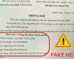 Mạo danh trường đại học thông báo tân sinh viên nộp học phí, đã có người chuyển tiền