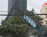 Tạm dừng thi công khách sạn do sập cần cẩu