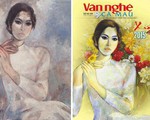 Họa sĩ Lê Việt Hồng đạo tranh của họa sĩ Dương Bích Liên