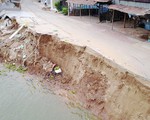 Clip khúc sông Vàm Nao sau sạt lở 