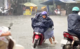 Video: Trung tâm TP.HCM mưa 75mm, có nơi nước ngập nửa xe máy