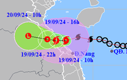 Chiều nay, bão số 4 đổ bộ vào Quảng Bình - Quảng Trị, miền Trung mưa to đến rất to