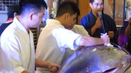 Video: Điêu luyện mổ cá ngừ vây xanh ‘khủng’ 120kg tại TP.HCM