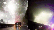 Video: Ngỡ ngàng trước màn pháo hoa nổ rợp trời sau… tai nạn giao thông