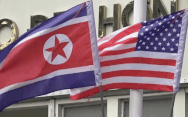 Nhiều tuyến phố ở Hà Nội bắt đầu treo cờ Mỹ và Triều Tiên