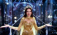 Thú vị Hoa hậu Thùy Tiên phát biểu kết thúc nhiệm kỳ bằng 4 thứ tiếng