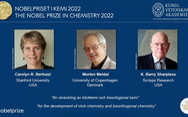 Nobel Hóa học 2022 được trao cho ba nhà khoa học 'gắn kết các phân tử lại với nhau’