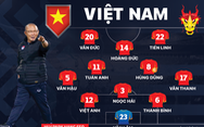 Đội hình ra sân tuyển Việt Nam - Thái Lan: Quang Hải dự bị