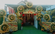 "Ô vui quá xá là vui" với cổng cưới lá dừa miền Tây ngày Tết