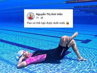 Ảnh vui 26-3: Ánh Viên 'flex' khả năng nằm ngủ dưới nước