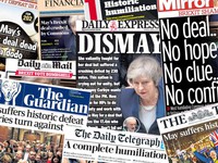 Báo Anh chỉ trích bà May sau "thảm họa" dự thảo Brexit