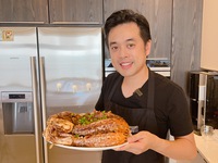 Vợ chồng Dương Khắc Linh, Sara Lưu hướng dẫn làm món tôm tích cháy tỏi