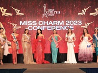Dàn hoa hậu quốc tế "đi vài đường" tại họp báo khởi động Miss Charm 2023