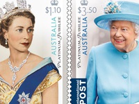 Australia phát hành tem kỷ niệm 70 năm trị vì của Nữ hoàng Elizabeth II